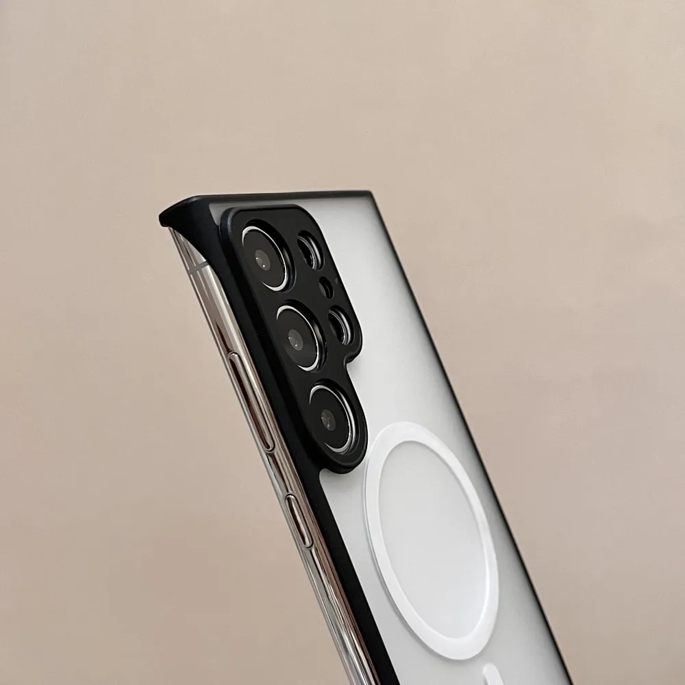 Transparent Slim Magnetic Protective Back Cover Case