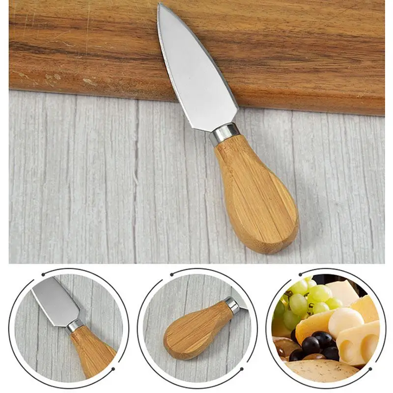 Cheese Knives Bulk Knife with Acacia Wooden Handle Butter for Butter Grater Raclette Cheese Board Kitchen Storage Tools