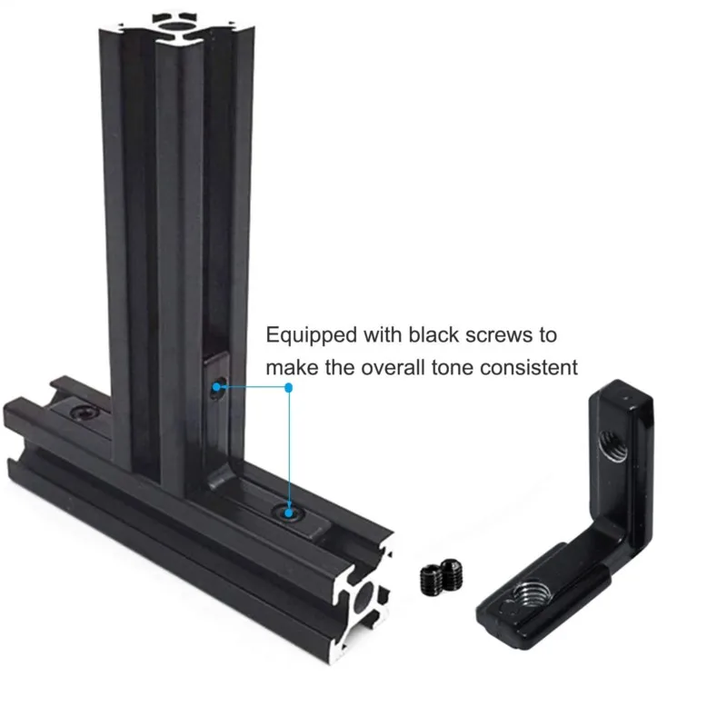 20Pcs L Type Internal Corner Connector Bracket Screws For 20x20 Series Aluminum Extrusion Slot