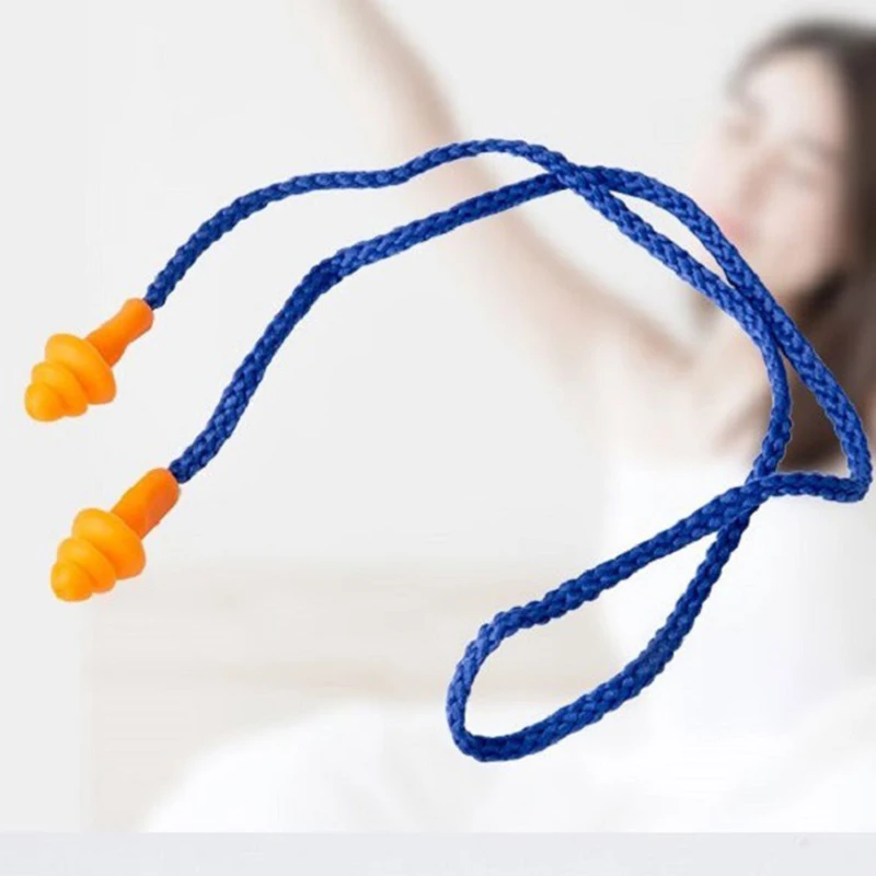 1/5/10Pcs protezione per le orecchie con filo in Silicone morbido paraorecchie insonorizzate tappi per le orecchie di protezione dal rumore tappi per le orecchie riutilizzabili per russare del sonno