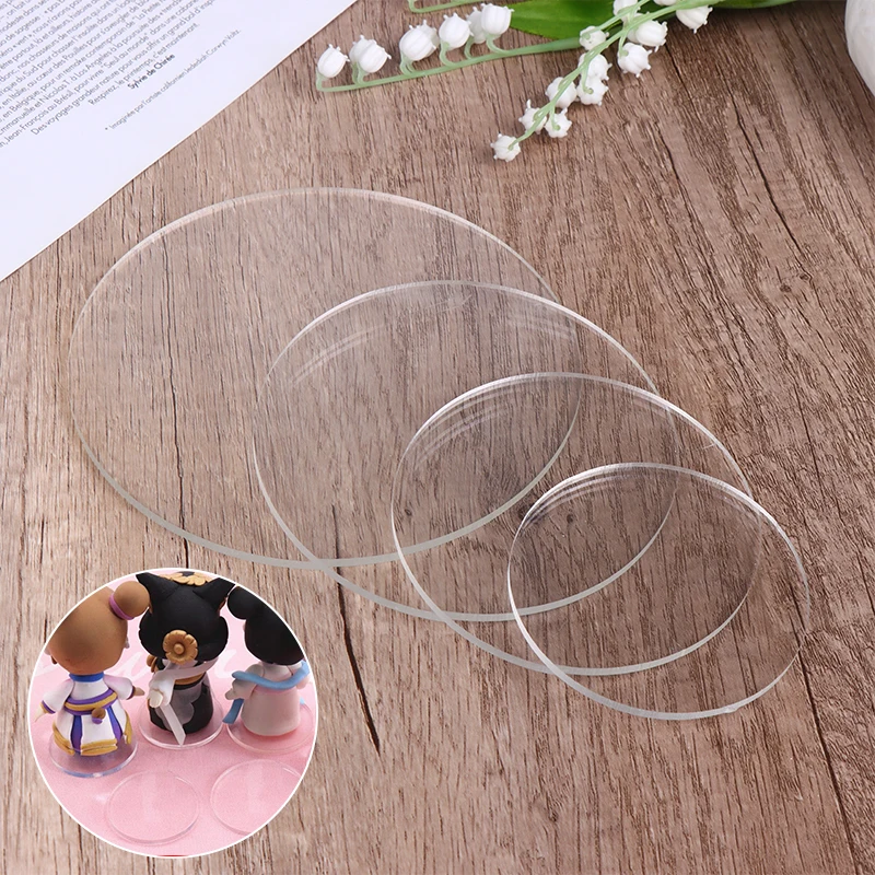 

Round Ellipse Acrylic Transparent Bases Fit for 1pcs Clay Tools Polymer Clay Molds