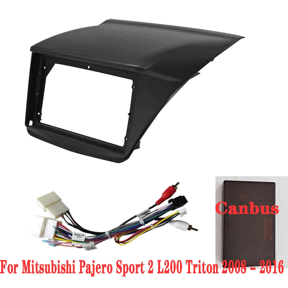 ̾   2 L200 Ʈ 2008-2016  ڵ  г, ȵ̵ MP5 ÷̾, ׷ ̽ , 2 Din Fascias, 9 ġ