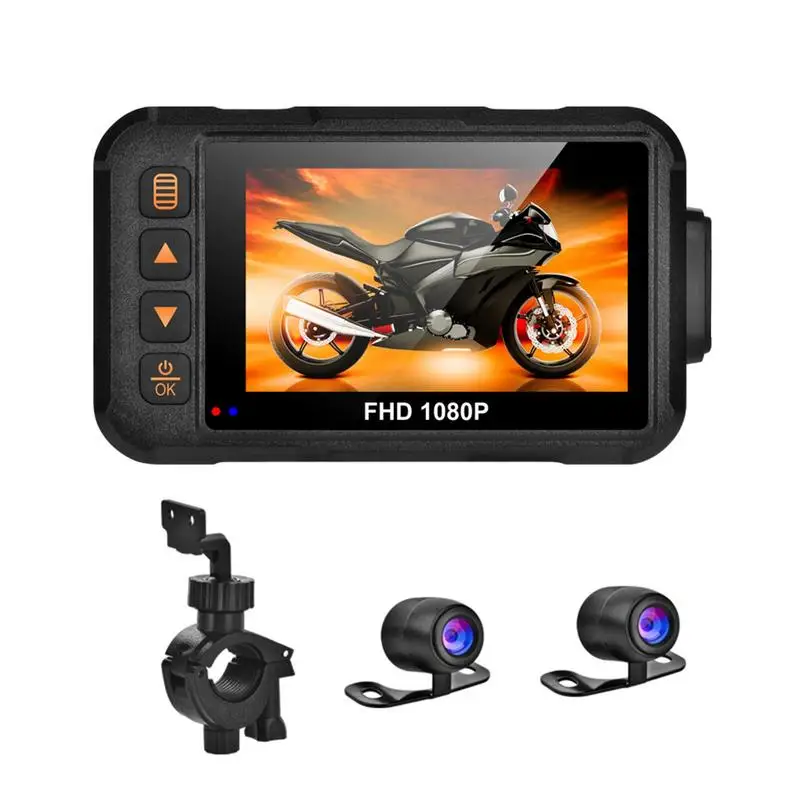 

Motorcycle Dash Cam Camera Recording Cars Motorcycle DVR Waterproof Wide Angle 1080P Front And Rear For Motorcycle Car