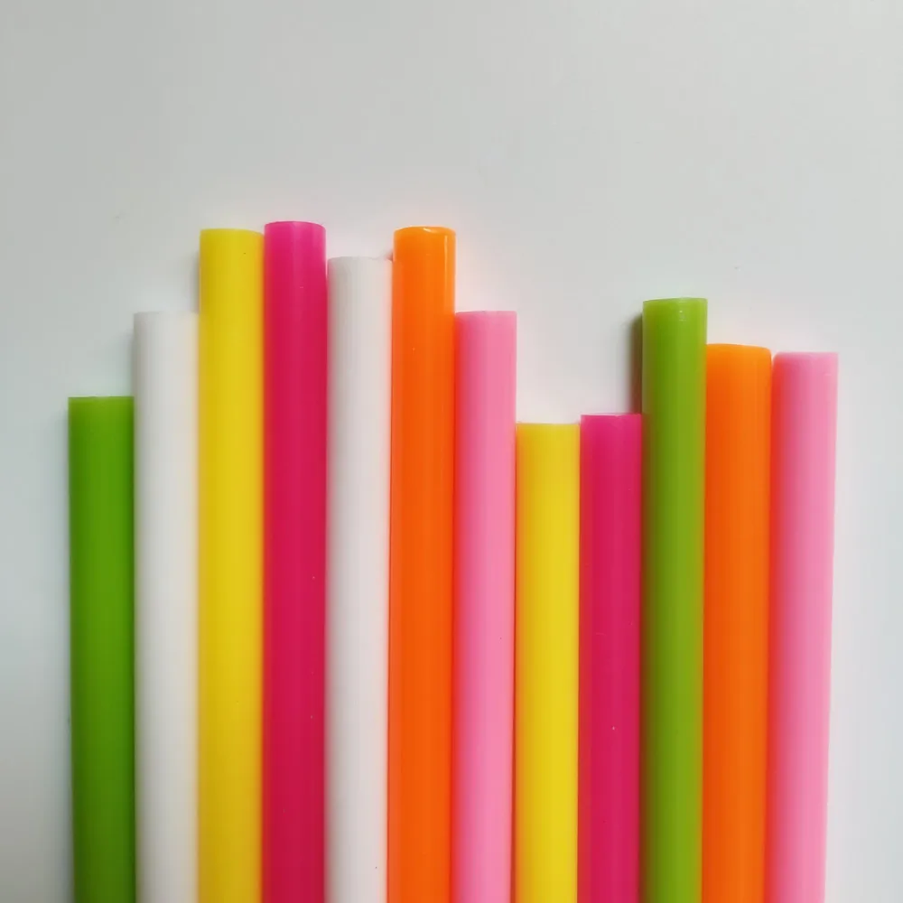20Pcs colore brillante Hot melt stick adesivo fai da te fatto a mano 7/11mm colla a caldo color fluorescenza ad alta viscosità