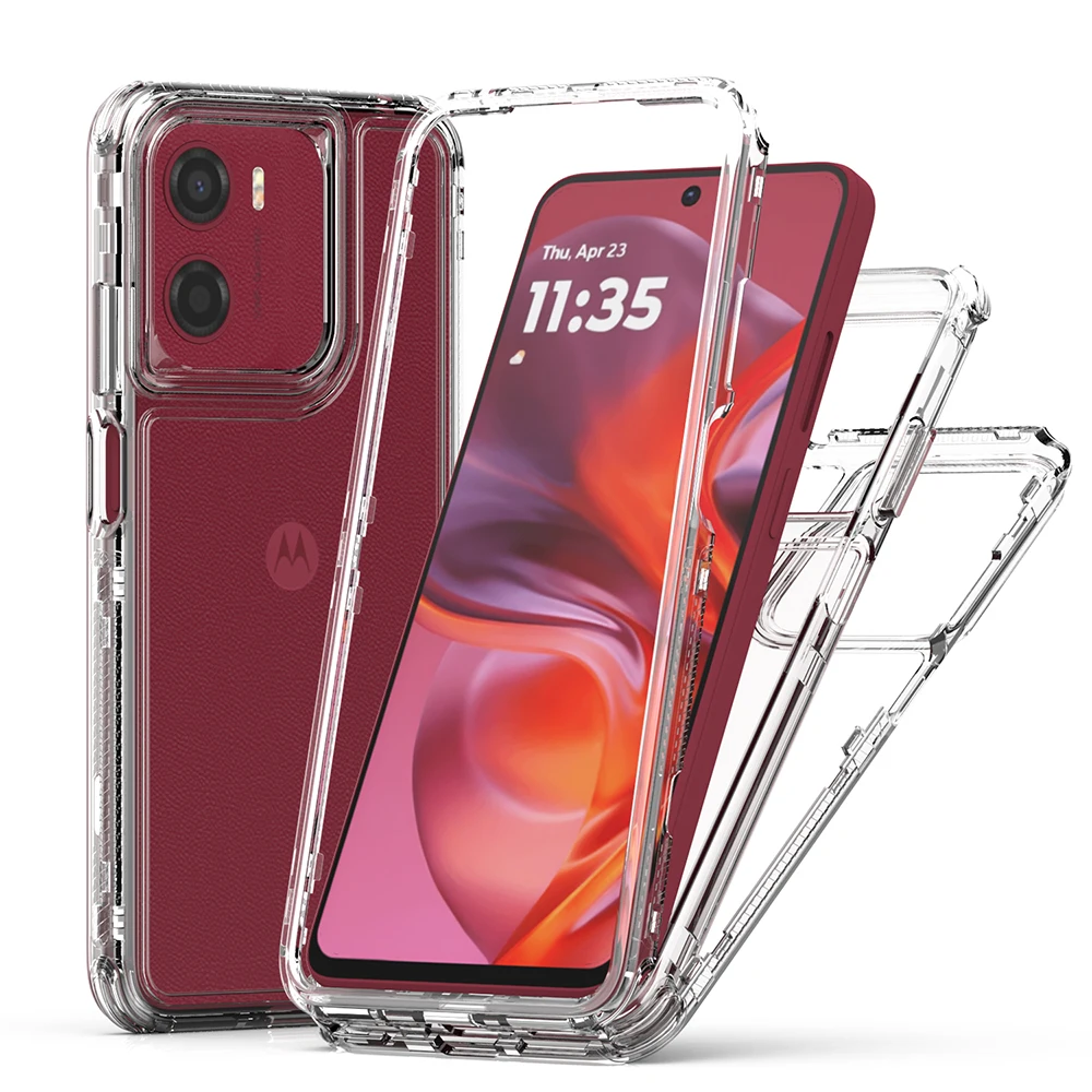 Universal 3-in-1 Protective Clear Back Phone Case