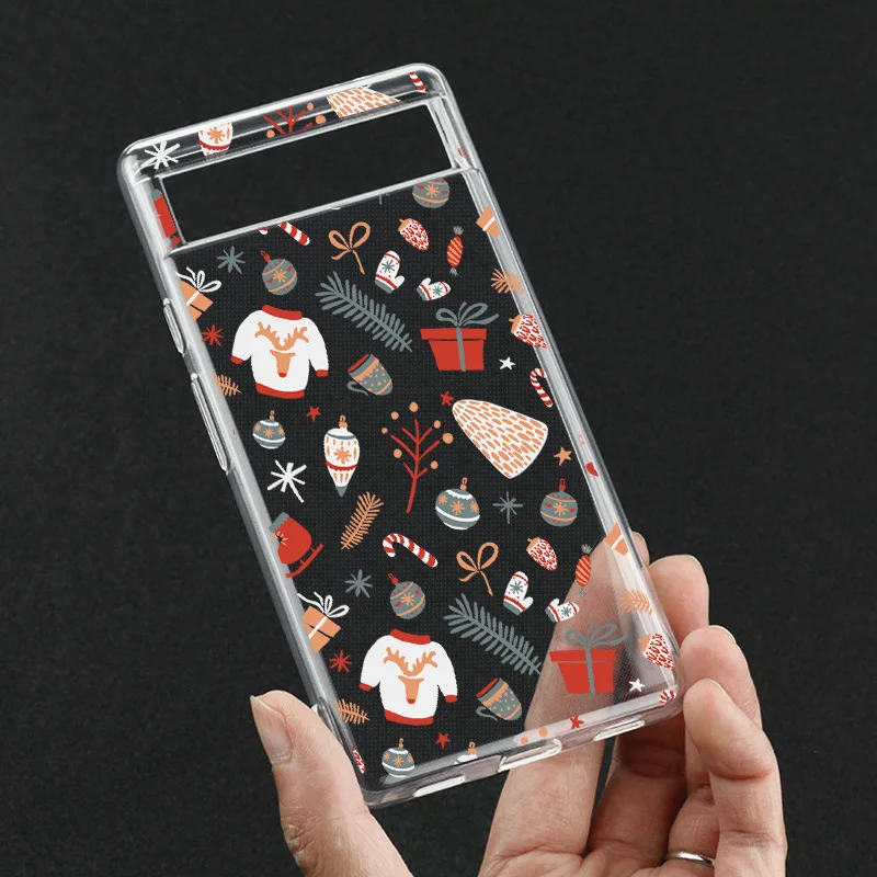 Christmas Tree Pattern Clear Soft TPU Phone Case Cover