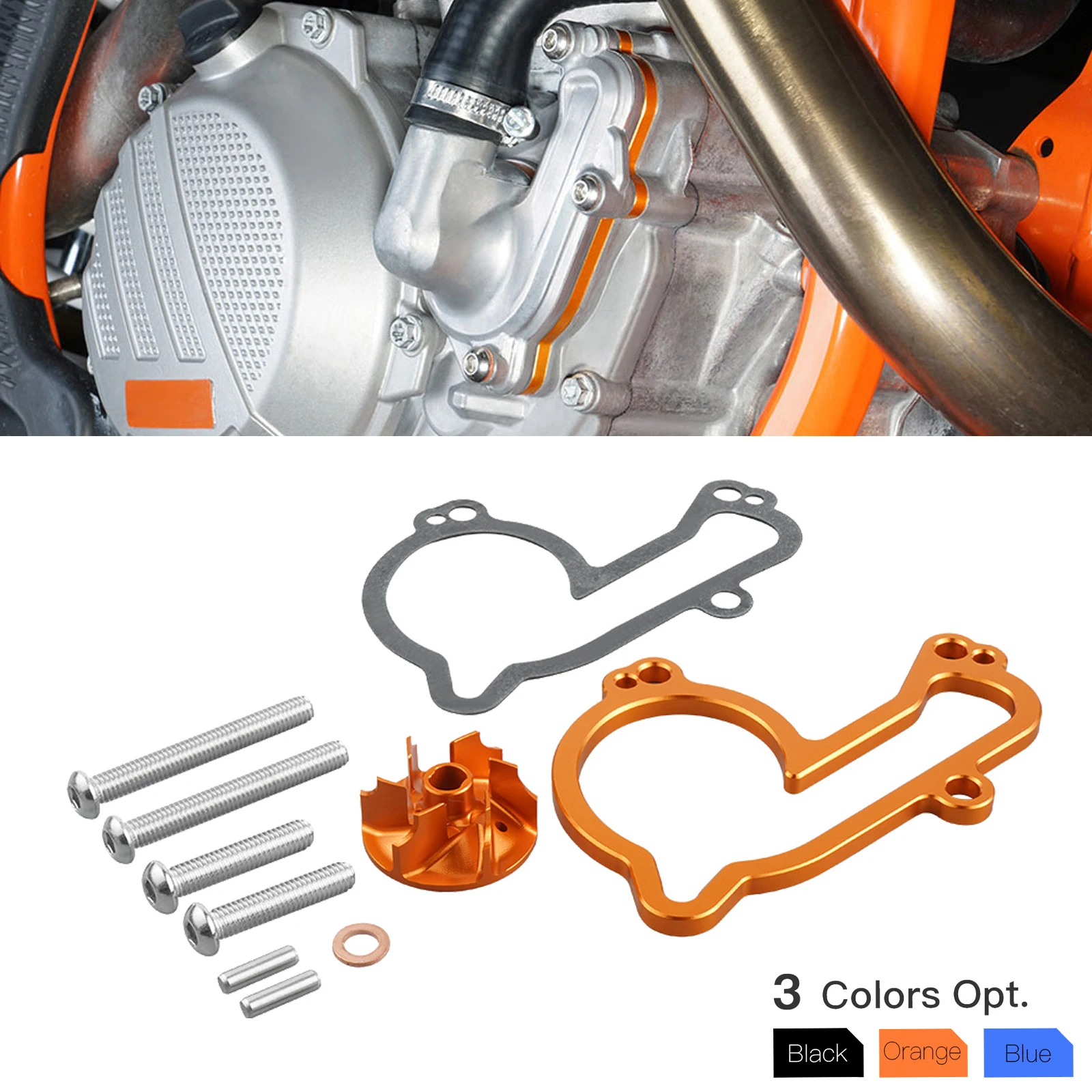 NICECNC สําหรับ KTM EXCF 250 EXCF 350 2017-2023 SXF 250 350 XCF 2016-2022 XCFW 350 2020-2022 ขนาดใหญ่ปั๊มน้ําใบพัด Cooler 1