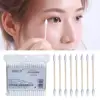 100Pcs Natural Cotton Double Pointed Cotton Buds Double Precision Tips Cleaning Narrow Areas Bamboo Disposable Cleaning Sticks 4