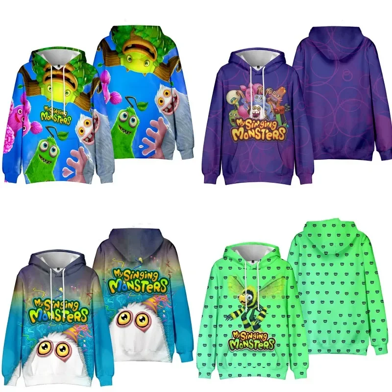 

My Singing Monsters Peripheral Monster Concert Casual Pullover Hooded Hooded Adult Children's Fashion Best Gift T-shirt