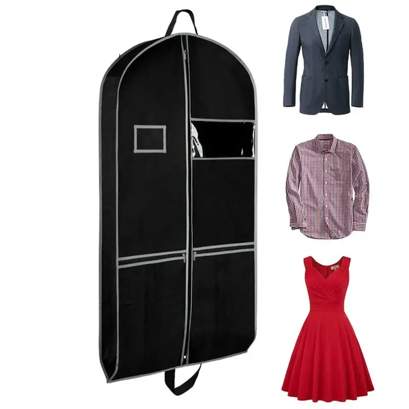 

Пылезащитный чехол на молнии, пылезащитный чехол для костюма, Пылезащитная дышащая зимняя куртка с ручкой, костюмы для косплея, платье, сумка для платья