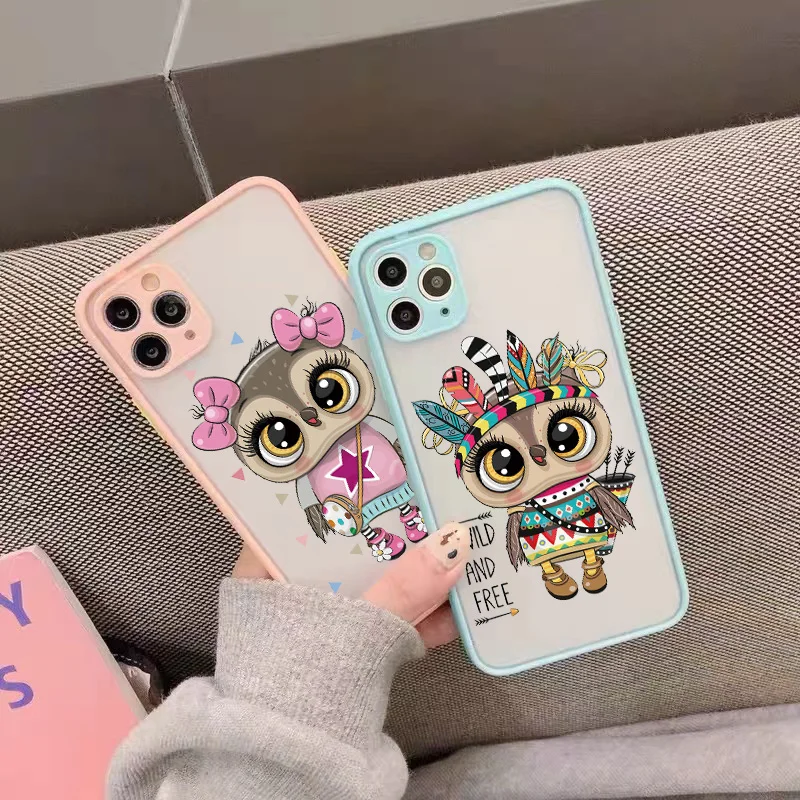 Adorable Owl Shockproof Phone Case – Durable Back Cover with Cute Design