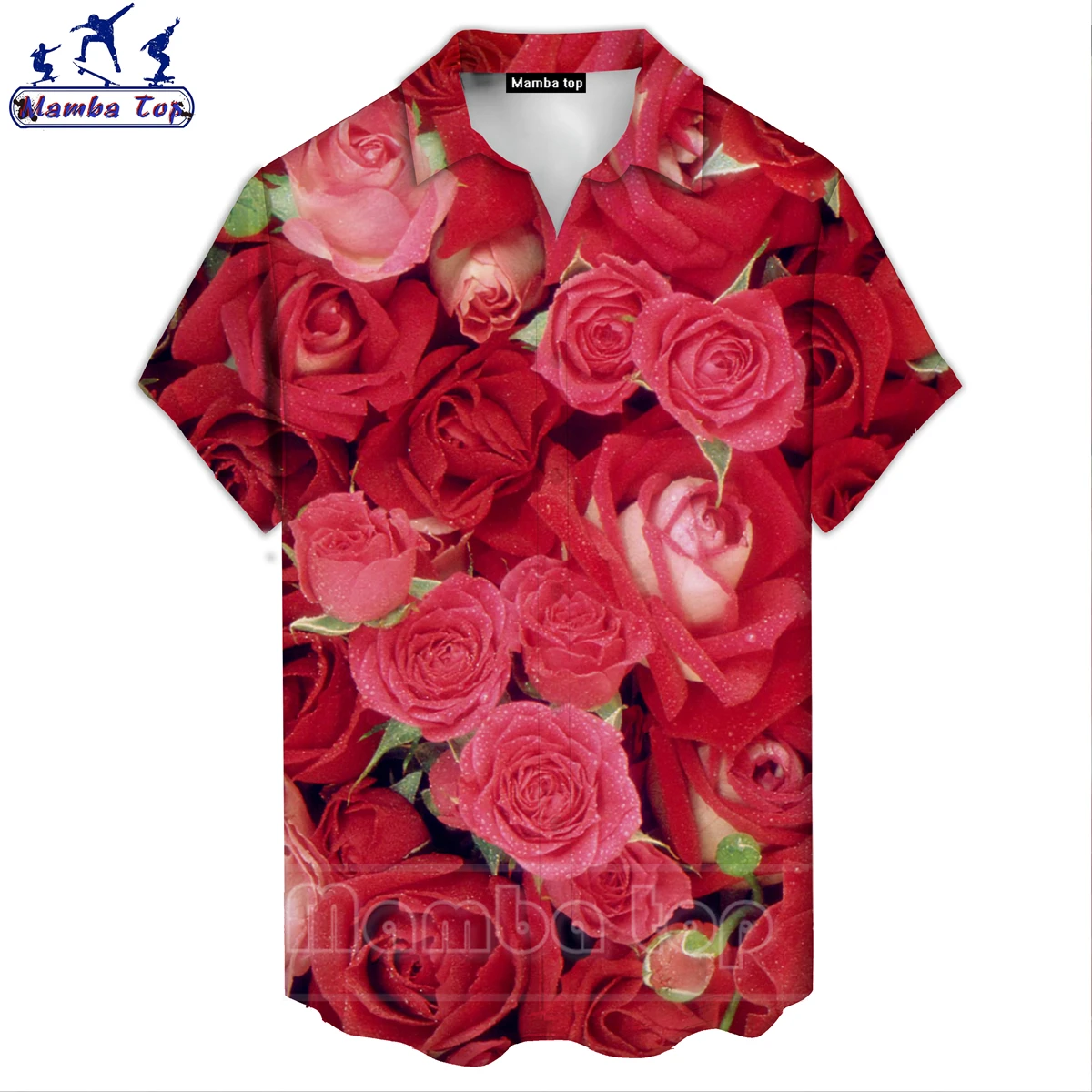 

Mamba Top Cherry Blossoms Shirts Rose Flower Men's Clothing Women Polo Shirt Sandy Beach T-shirt 3D Print Fashion Hip Hop Blouse