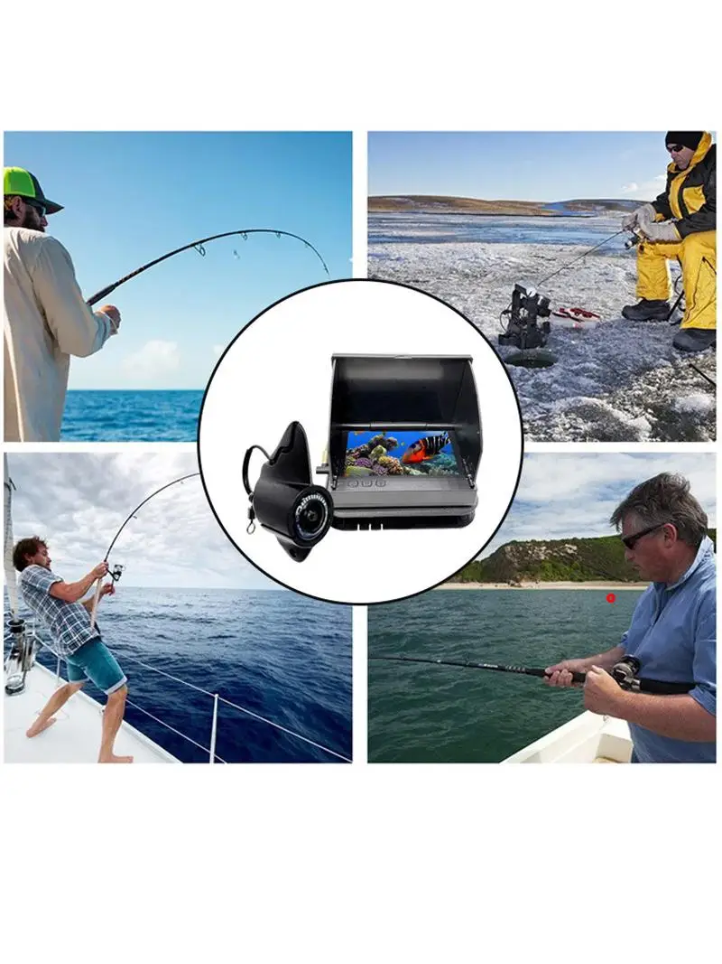 2026 새로운 고화질 시각적 어군탐지기 수중 카메라 낚시 장비 투명 렌즈 깊이 범위 0.6m-500m 야외 캠핑 여행 용품