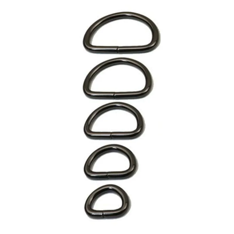 100pcs D-Shaped Buckle D Ring Connection Alloy Metal Silver Gold For Shoes Bags Backpack Buckles DIY Accessory 16/20/25/38/50mm