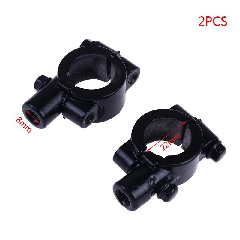 Motorcycle mirror Motorcycle mirrors Motorcycle mirror mount Motorcycle mirror bracket 2pcs 22mm Handlebar 10mm 8mm 6mm Thread Motorcycle Mirror Mount Clamp Rear View Mirror Holder Adapter Black