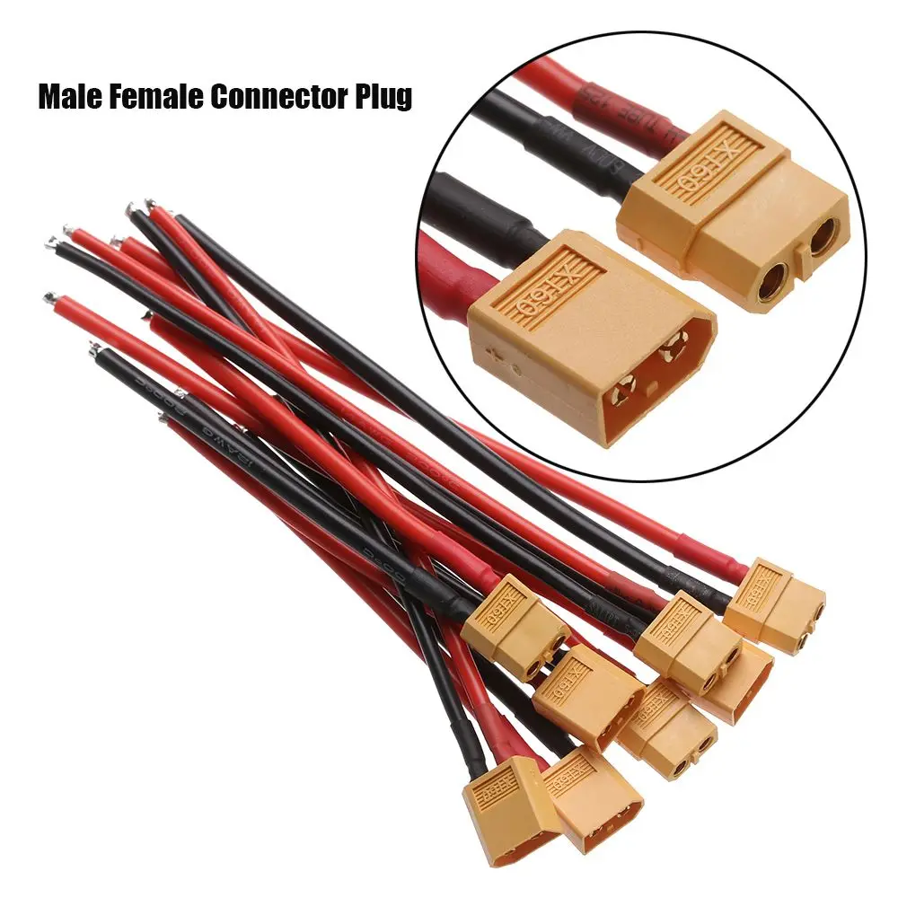 Onyehn XT60 Connector Kit – 4 Pairs With 150mm 12AWG Silicon Wire For RC Drones & Batteries 12 thumbnail image