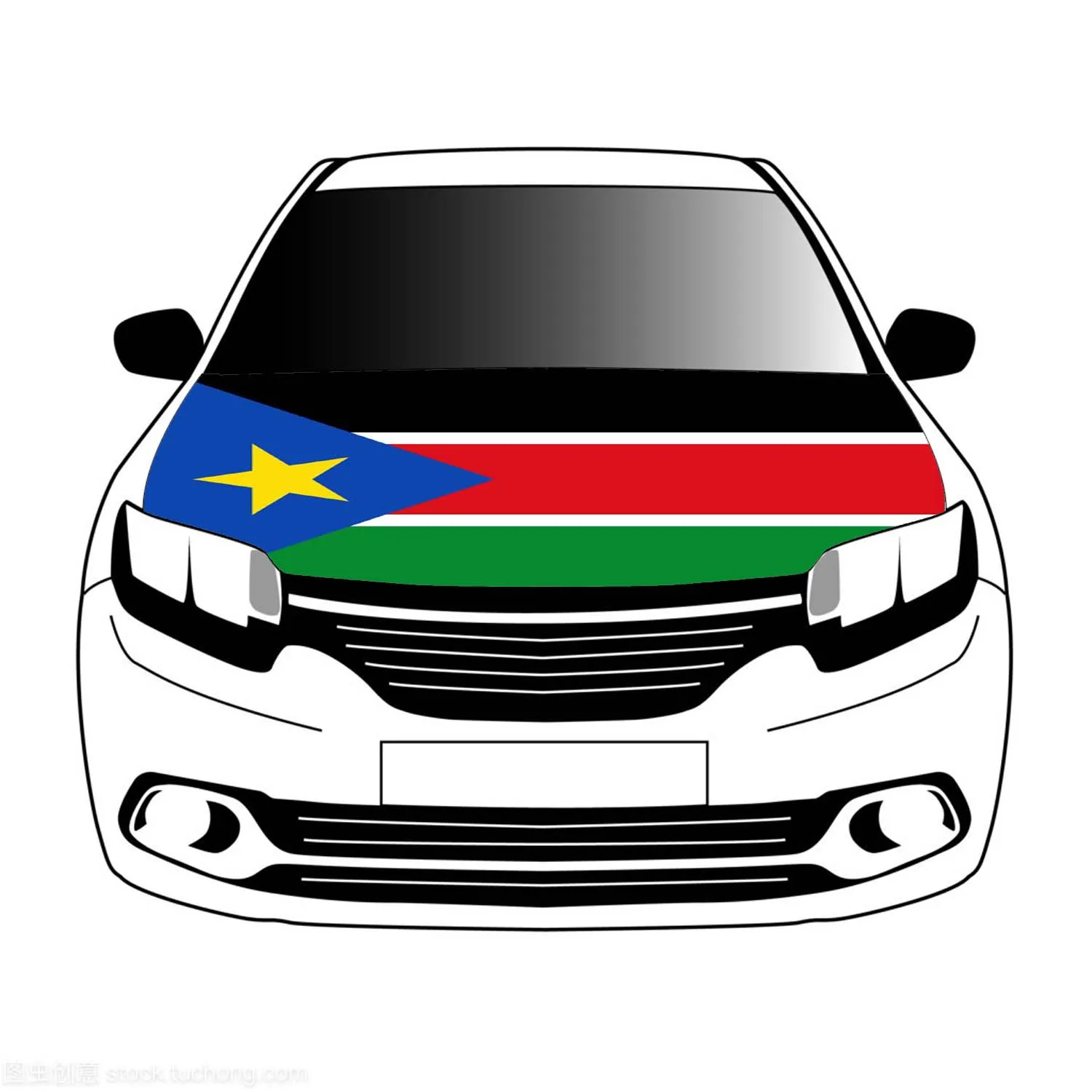 

South Sudan flags car Hood cover flags 3.3x5ft/5x7ft 100%polyester,car bonnet banner