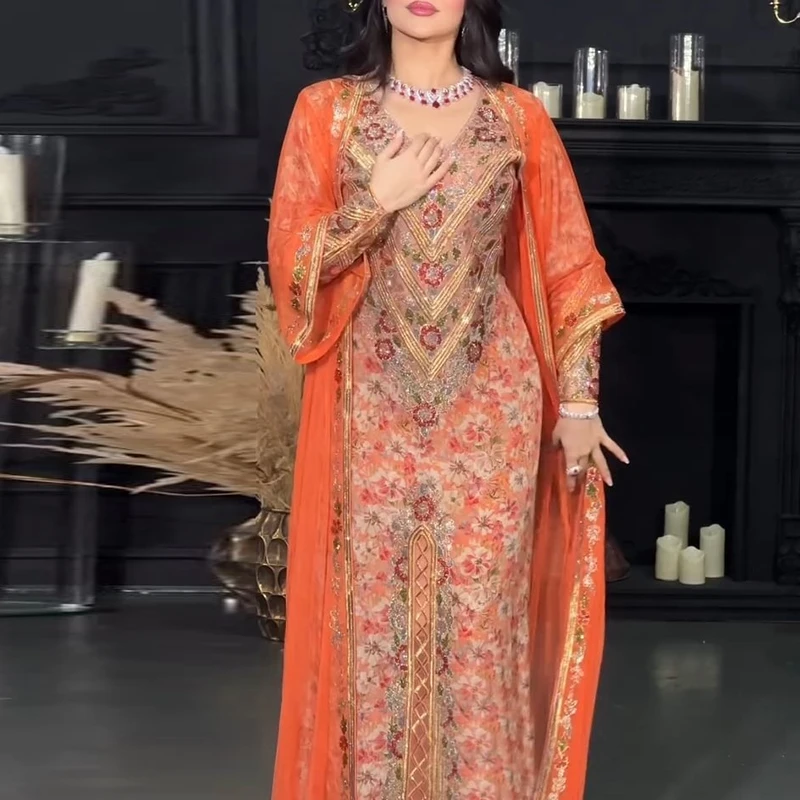 فستان نسائي ربيعي برقبة على شكل حرف V وسترة صوفية...