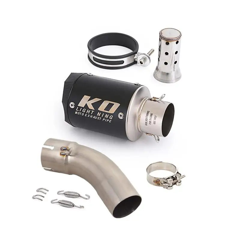 Slip On 51MM For Kawasaki ZX-4R ZX4RR 2023 Motorcycle Exhaust Muffler Pipe Escape Mid Link Tube Carbon Fiber Removable DB Killer - Image 2