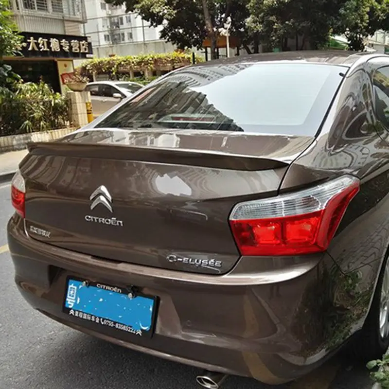 

for citroen elysee spoiler 2014-2017 citroen elysee lip spoiler High Quality ABS Material Car Rear Wing Primer Color spoiler