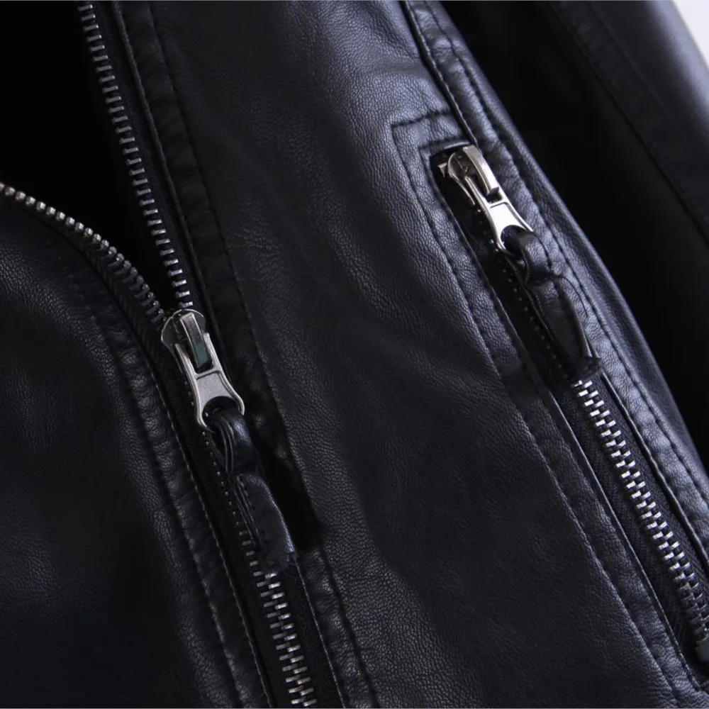 Plus Size Women's Motorcycle Jacket Premium European Style Black Imitation Sheep PU Leather Handsome Coat Slim Fashion Autumn