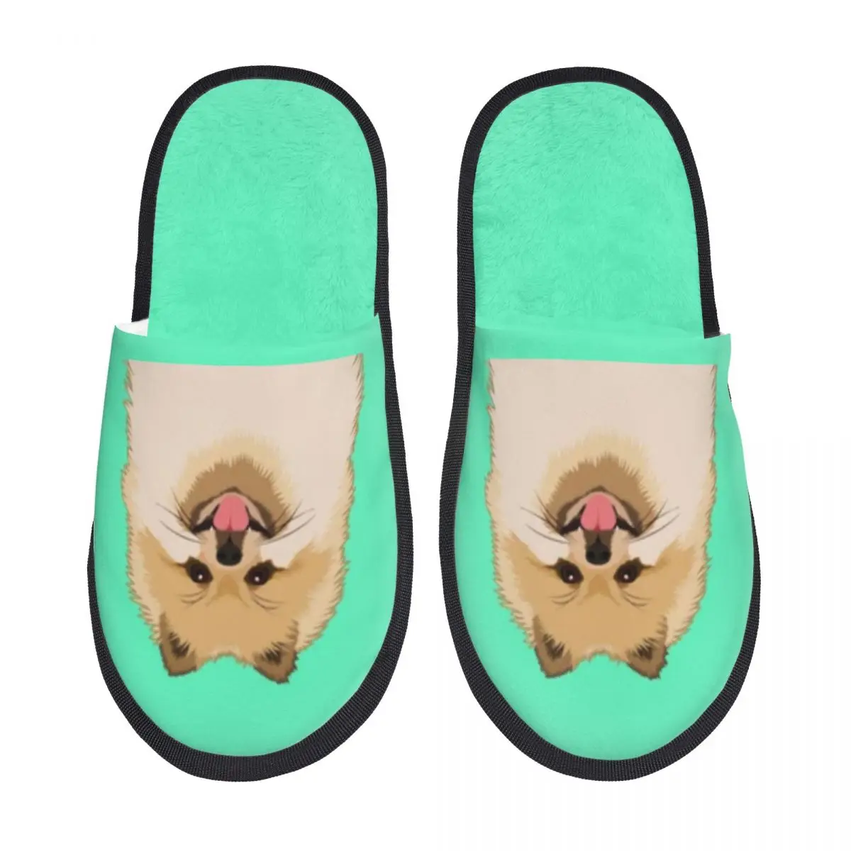 

Мягкие плюшевые тапочки, меховые домашние тапки с собакой помещения для спальни