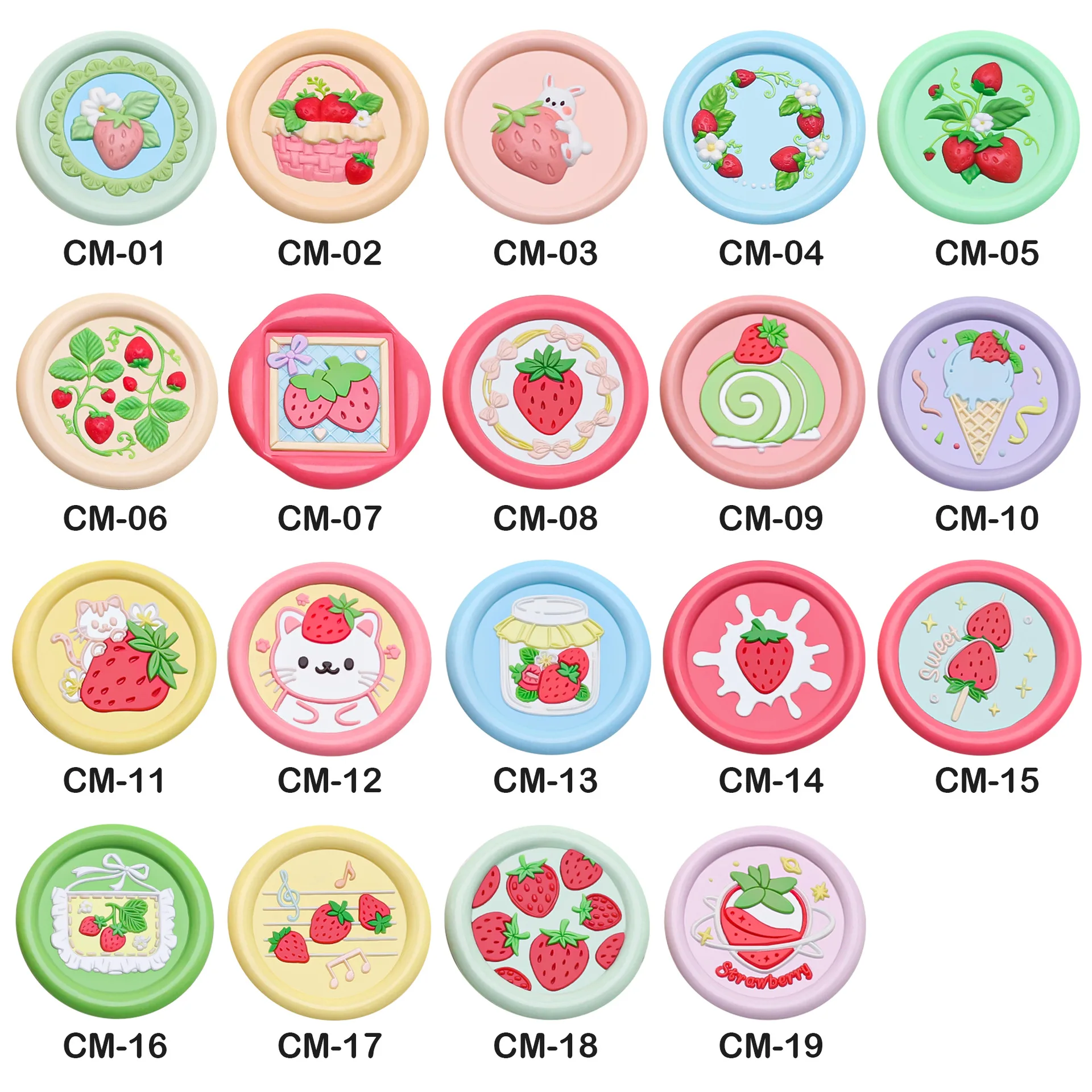 3D Embossed Retro Wax Seal Stamp Fruits/Strawberries/Apples Copper Head Scrapbooking Cards Envelopes Wedding Invitations wax seal stamp wax seal stamp set
