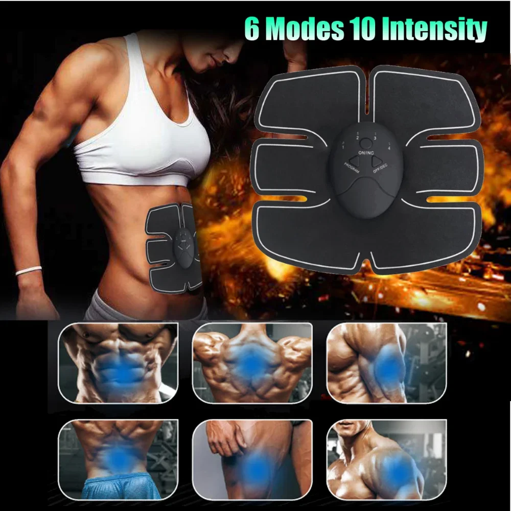 EMS Wireless Smart Abdominal Muscle Stimulator Hips Arms Abdomen Muscle Trainer Abs  Muscle Toner Home Slimming Fitness Machine
