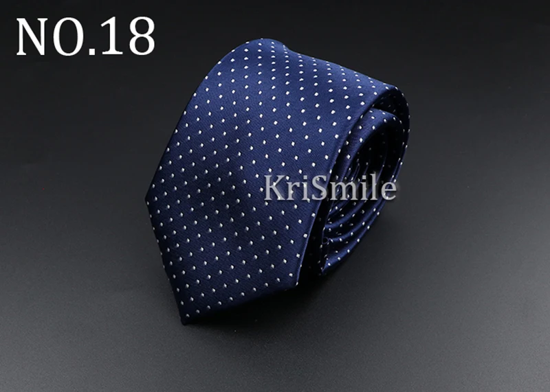 Klassische Dot Geometrie Männer Krawatten Rot Blau Schwarz Jacquard 7 cm Krawatte Mode Party Hochzeit Business Dünne Anzug Hemd zubehör – Detail 20