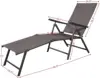 Set of 2 Patio Adjustable Chaise, 5 Back & 2 Leg Positions Adjustable Textiline Outdoor Reclining Lounger Chairs 2