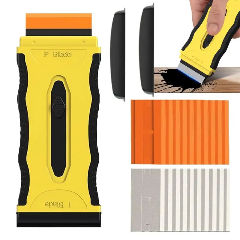 Car Sticker Remover Window Scraper With 20 Cutters Stovetop Scraper Tools Label Remover Quick Cleaning Decal Sticker Remover 2