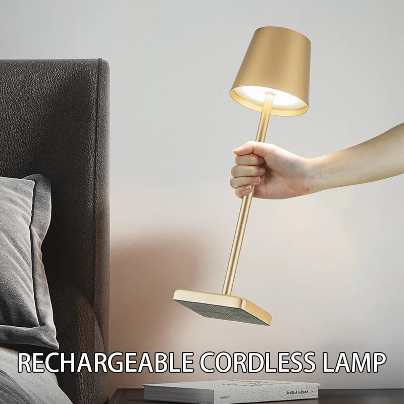 Wireless Touch LED Table Lamp - 3-Level Dimming for Bedroom Dining Room Bar and Desk