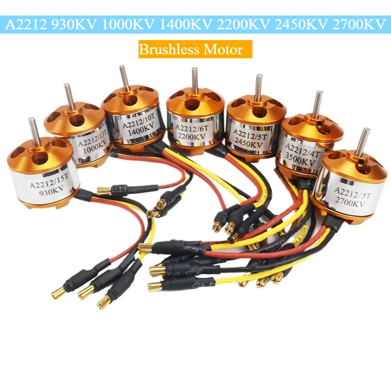Laitteeton moottori A2212 1000KV-3500KV RC-droneihin ja nelijalaisiin