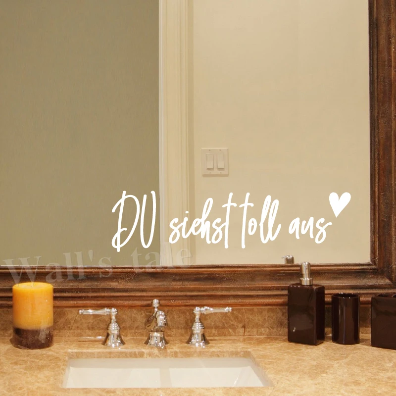 German Version Mirror Vinyl Sticker Decal Bathroom Mirror Decor
