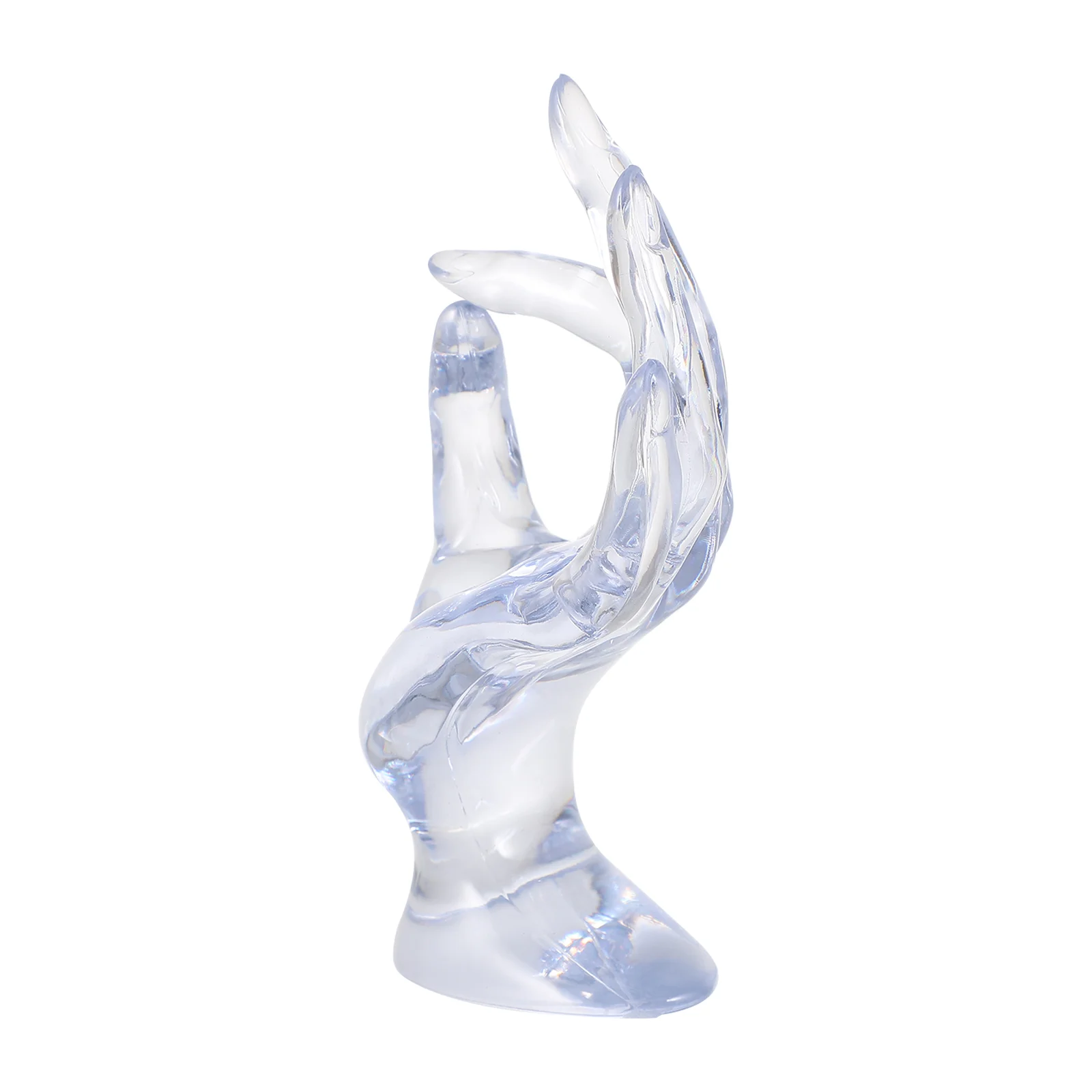 Ok Hand Mold Stand Transparent Hand-form Jewelry Holder Display Acrylic Stands OK-hand Rings Rack Gesture