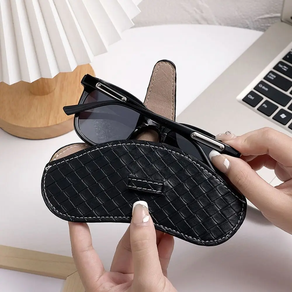 

Grid Stripe Glasses Pouch Waterproof Plaid PU Leather Glasses Case Lattice Glasses Box Eyeglasses Holder Sunglasses Storage Bag