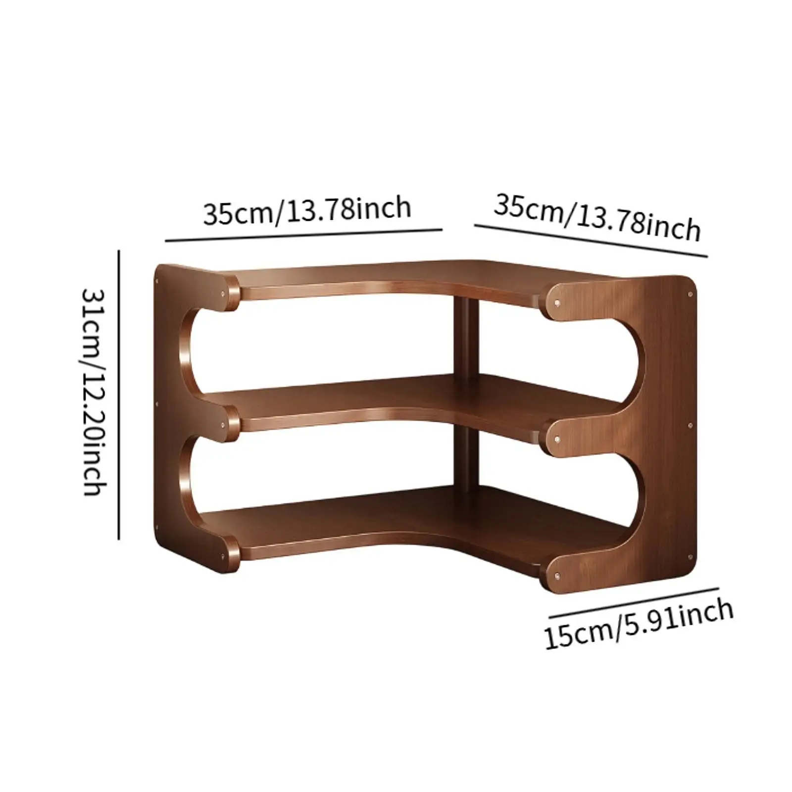 Desktop Corner Organizer Shelf Modern Vanity Organizer Seasoning Rack Display Stand for Bathroom Kitchen Apartment Restaurant