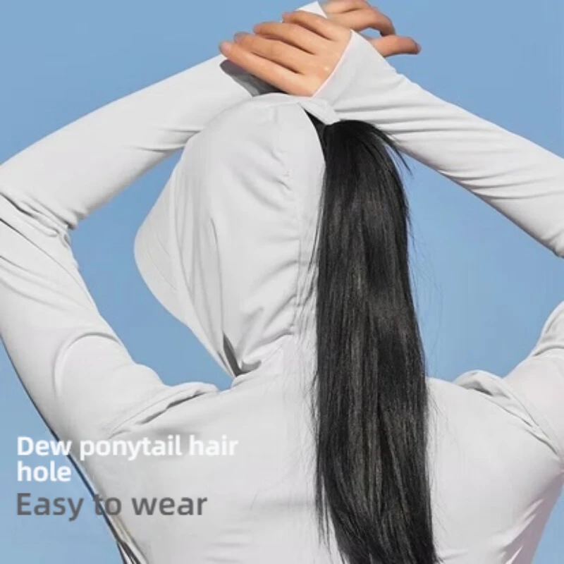 TRVLWEGO Summer Women Men Fishing Shirt UV Proof Coat Quick Dry Thin Sunscreen UPF50+ Outwear Hooded Cycling Beach Clothes