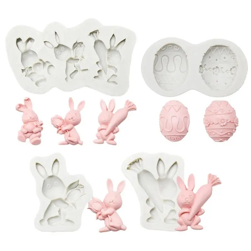 

Easter Rabbit Silicone Mould Resin Clay Soap Mold for Chocolate Cute DIY Handmade Candle Molds Silicone Art Craft Molds Decor