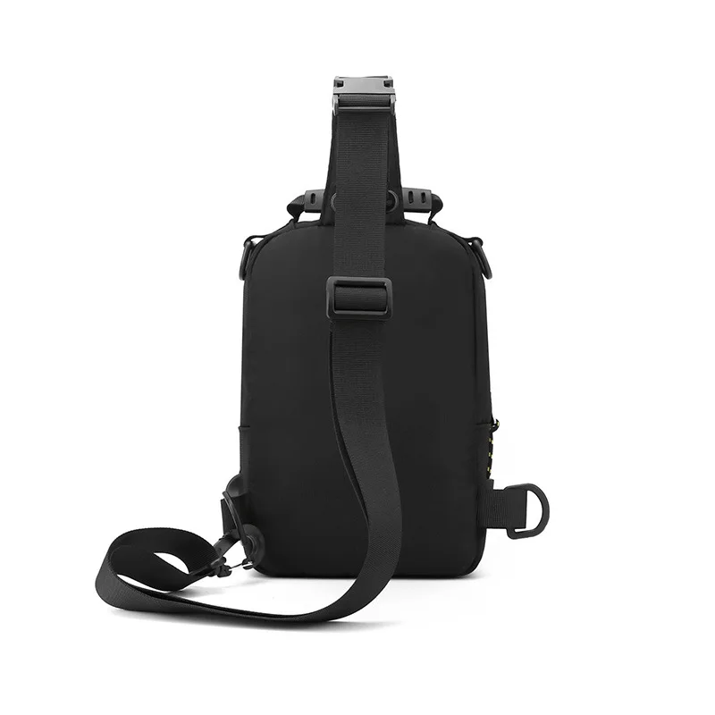 HVTIL 남성용 여행용 USB 충전 싱글 숄더 크로스바디 백, 야외 스포츠 소형 가슴 팩, 남성 배낭, 대용량 Bolsas