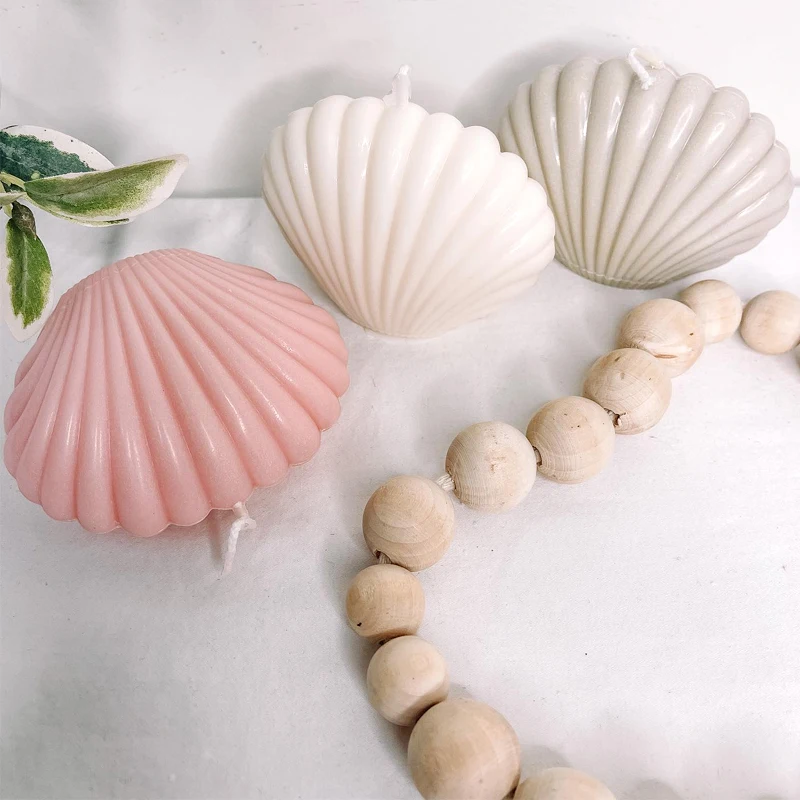 Moule à Bougie En Silicone Forme Coquillage - 9,45 X 8,5 X 8,9 Cm, Résistant -40°C à 230°C, Pour DIY - 6