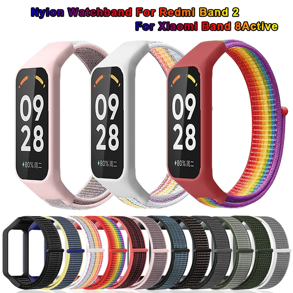 Nylon Loop Watchband with Protective Case for Smart Watches - Stylish Strap Accessory