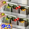 5/1PCS Refrigerator Food Storage Container Fresh Keep Organizer Plastic Crisper Box for Home Kitchen Fruits Vegetables Spices 1