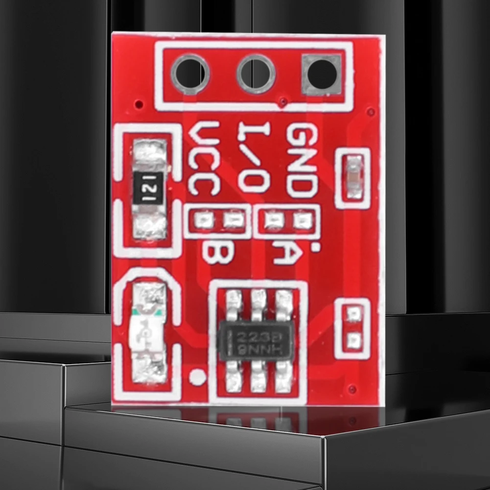 TTP223 버튼 센서 모듈 커패시터 유형 2.5V-5.5V 터치 키 스위치 모듈 자동 잠금 단방향 변환