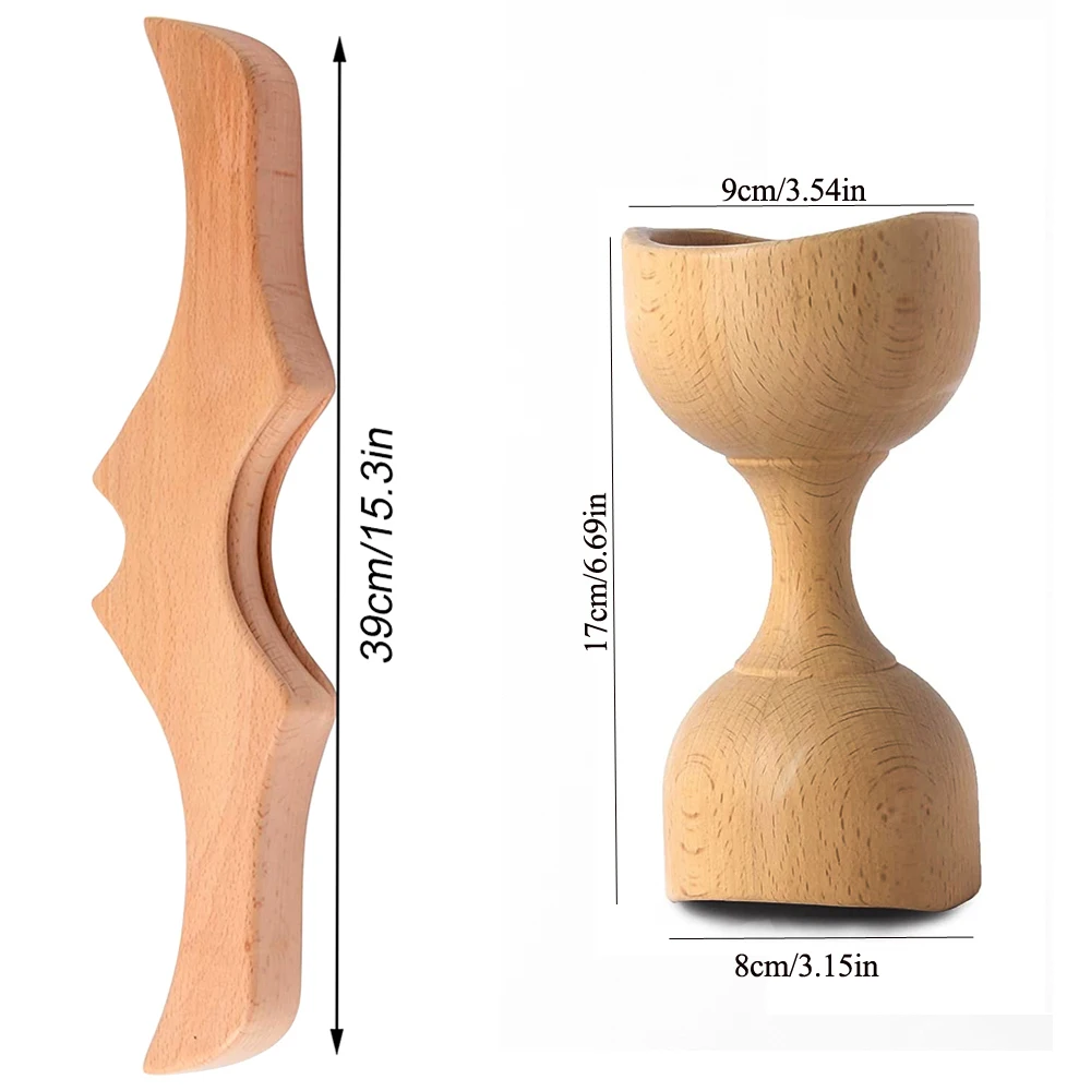 Деревянная терапия шведская чашка и инструменты для соскабливания гуаша, массажные инструменты для деревянной терапии для формирования тела, массажер с лимфатическим дренажом