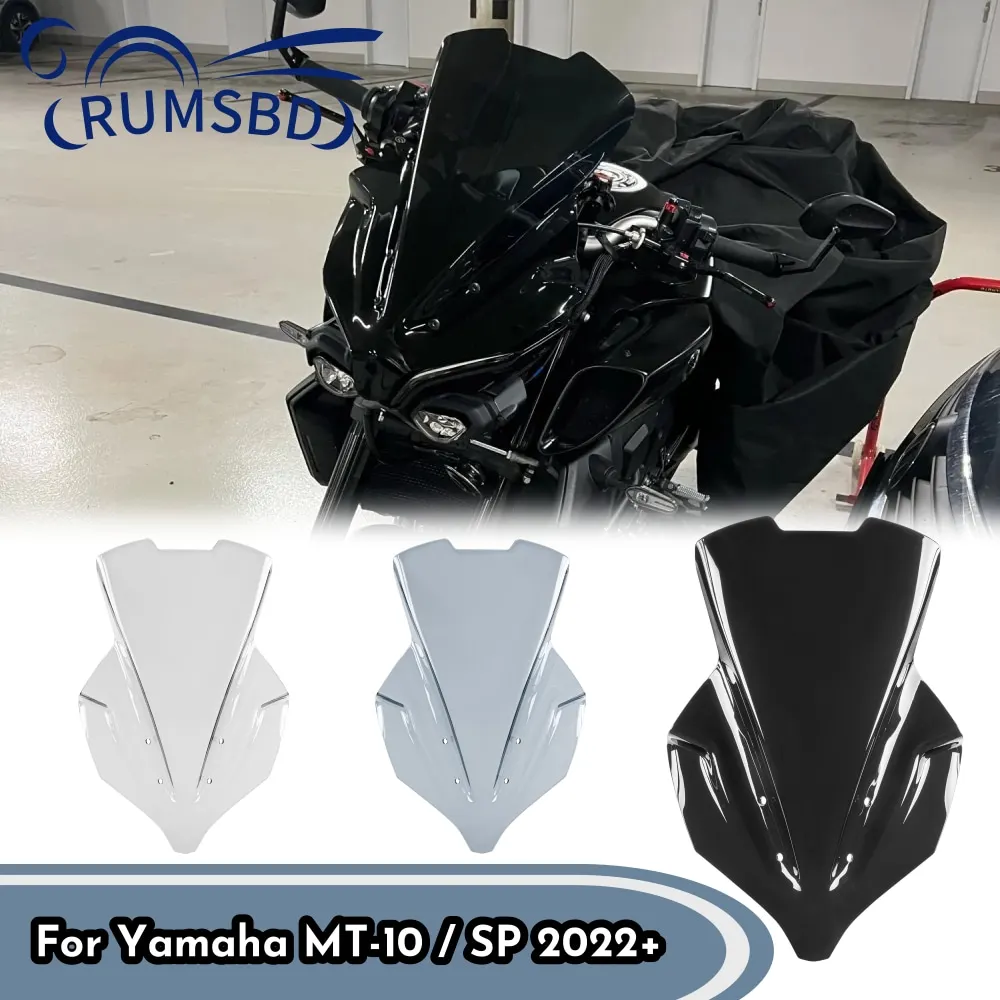 

Ветровое стекло для мотоцикла, переднее ветровое стекло для Yamaha MT-10 MT10 MT 10 SP 2022 2023 2024, ветрозащитный экран, отражатель воздушного потока, козырек