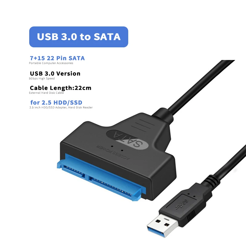 do leitor 2.0 hdd ssd do cabo de usb sata para opcional