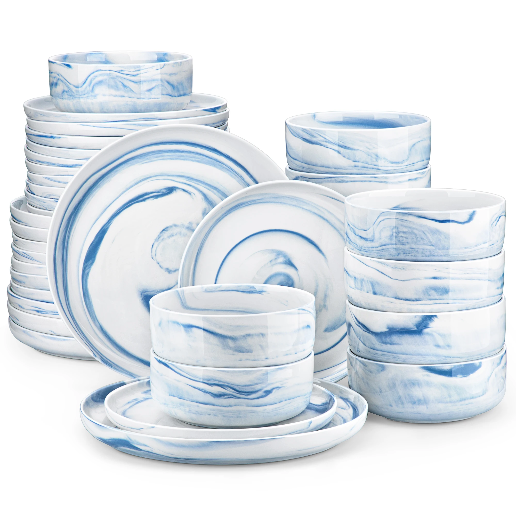 36 Piece Blue