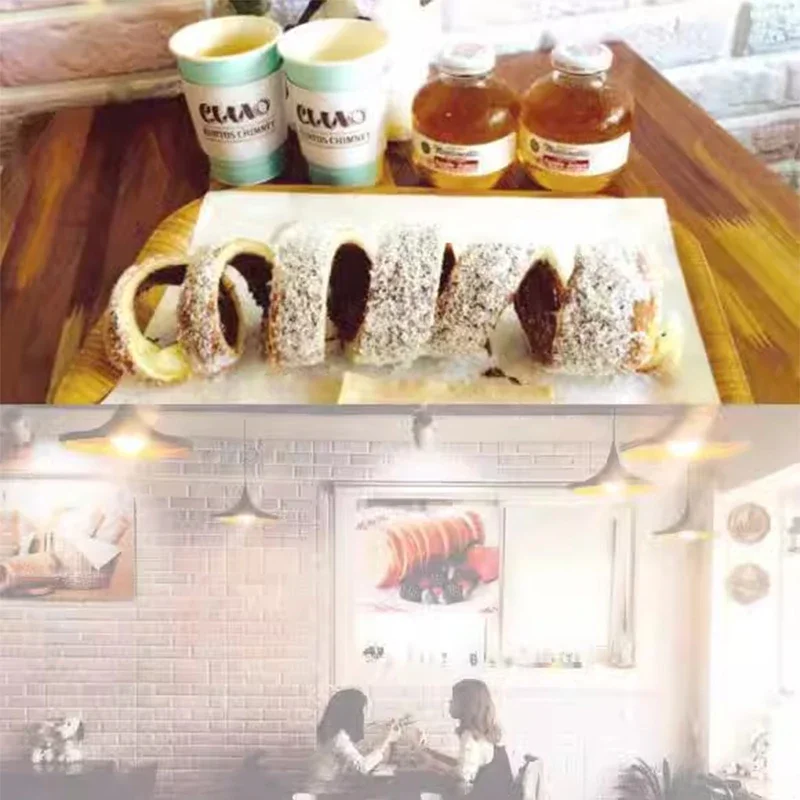 220V 110V Chimney Cake Oven Roll Grill Machine Stainless Steel Bread Roll Ice Cream Cone Kurtos Kalacs Waffle Maker 5