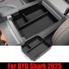 For BYD Shark 2024 2025 Center Console Armrest Storage Box Cup Holder Insert Car Tray Organizers Accessories Tidying Black 1